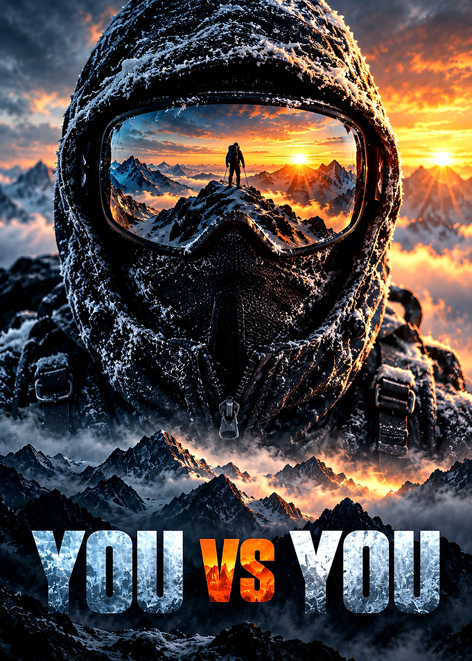 You vs You Mountain Climber Poster