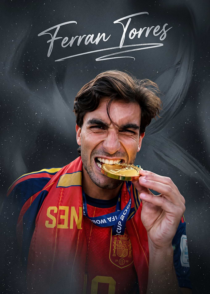 Ferran Torres Biting Gold Medal