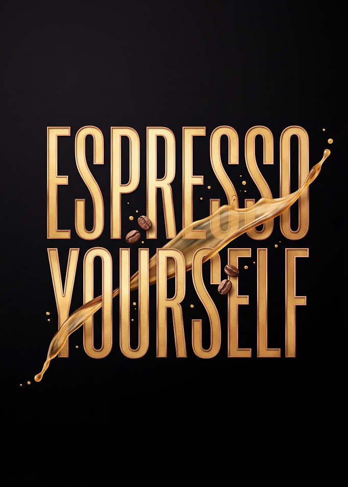 Espresso Yourself Coffee Typography Art