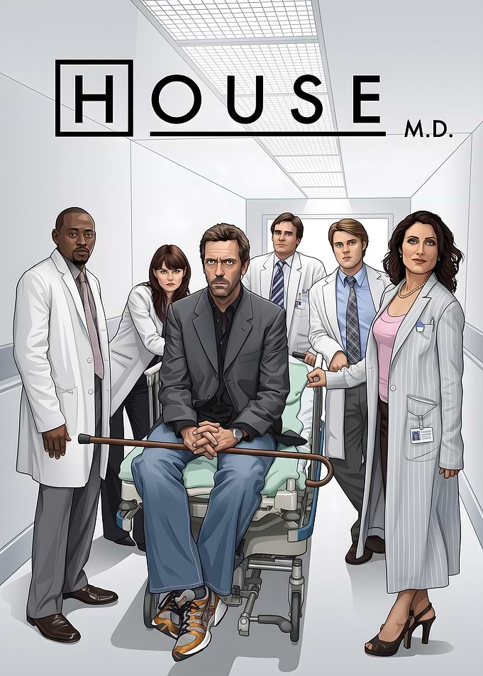 House M.D. Cast Illustration