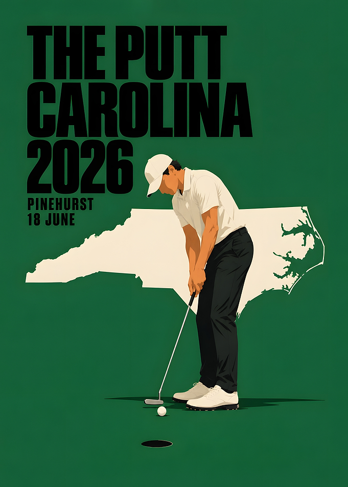 North Carolina Golf Putting Green Poster