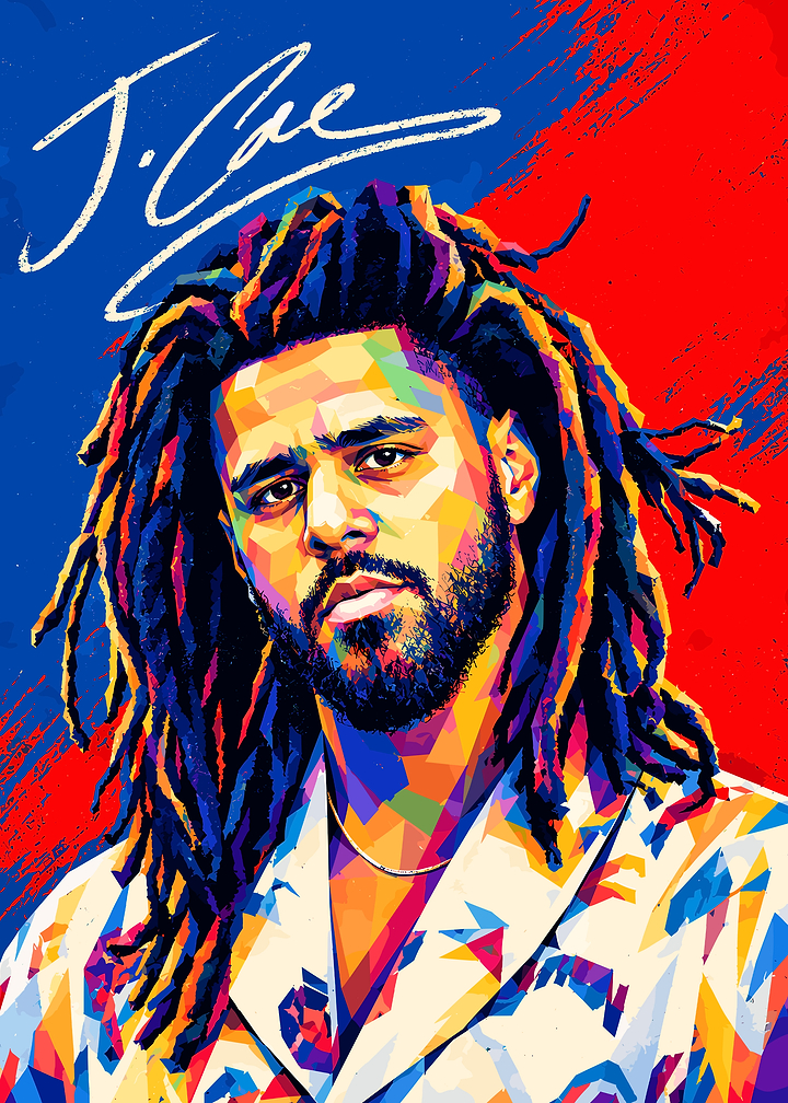 J. Cole Pop Art Portrait