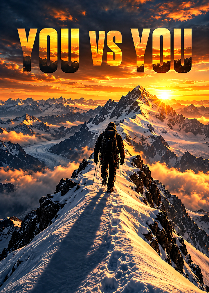 You vs You Mountain Climber Poster