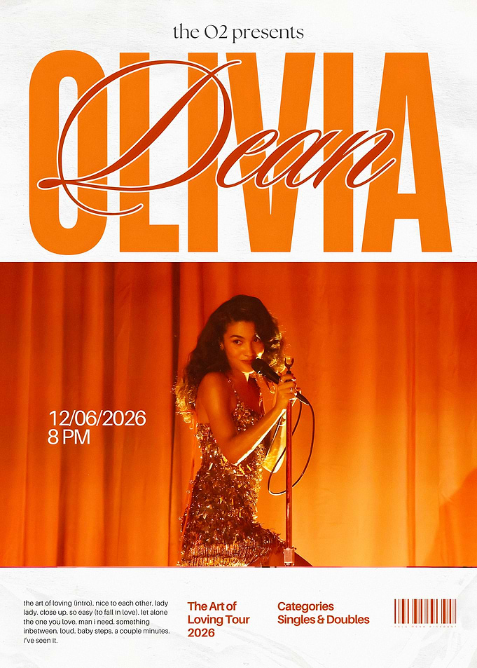 Olivia Dean The Art of Loving Tour Poster