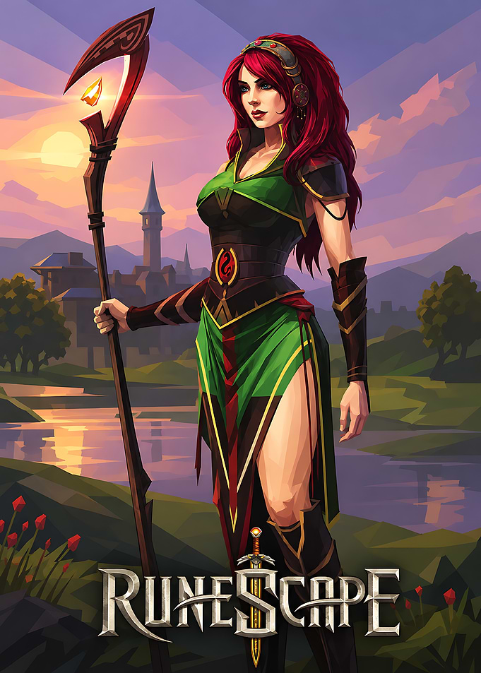 RuneScape Female Mage Character Art