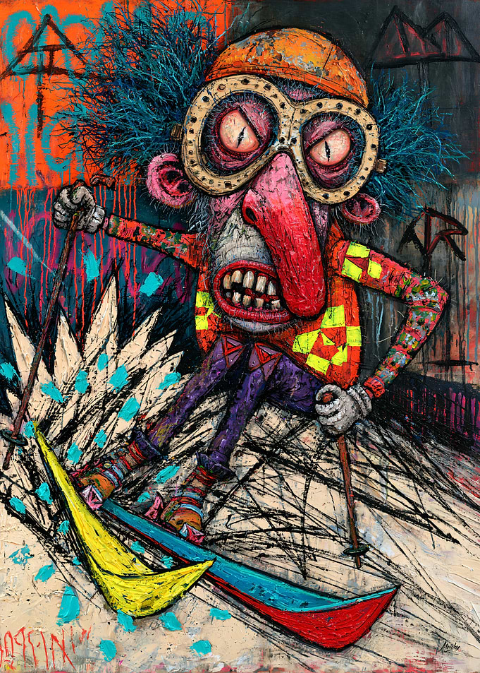 Slope Screamer - Grotesque Downhill Skier