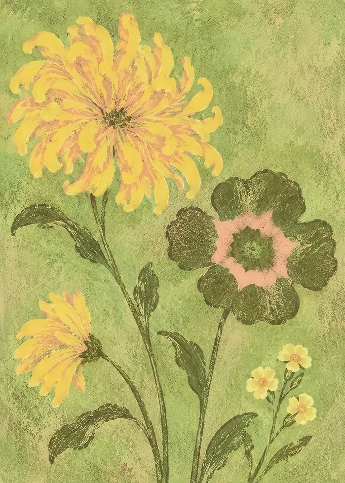 Vintage Botanical Floral Illustration