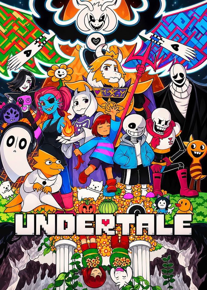 Undertale Cast Ensemble Poster