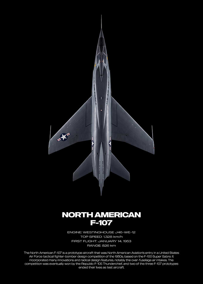 North American F-107 Aircraft Poster