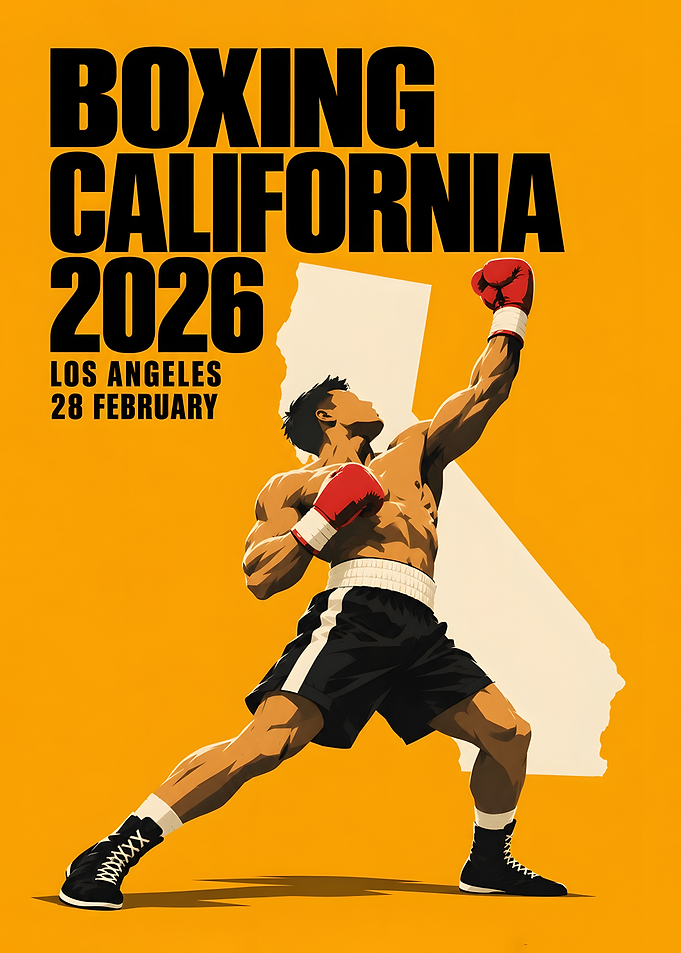California Boxing Los Angeles Victory Punch Poster
