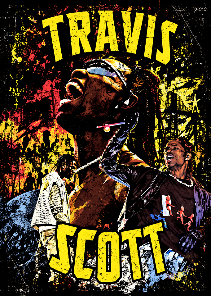 Travis Scott Concert Poster Art