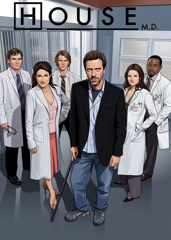 House M.D. Cast Illustration