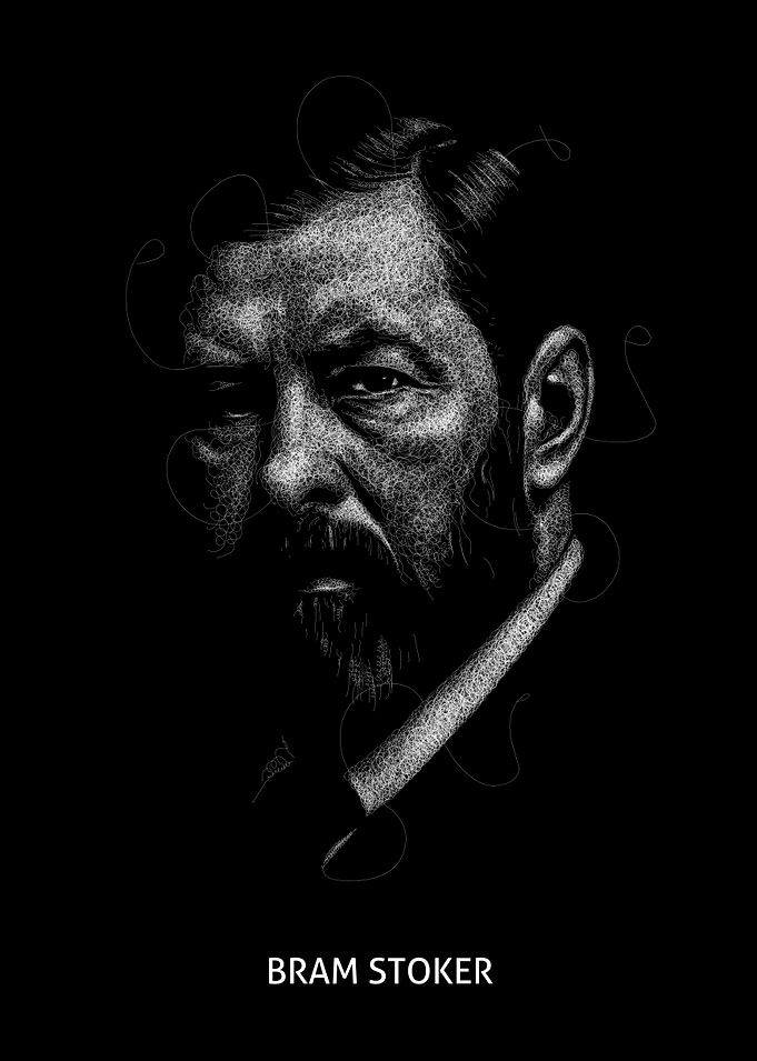 Bram Stoker Scribble art