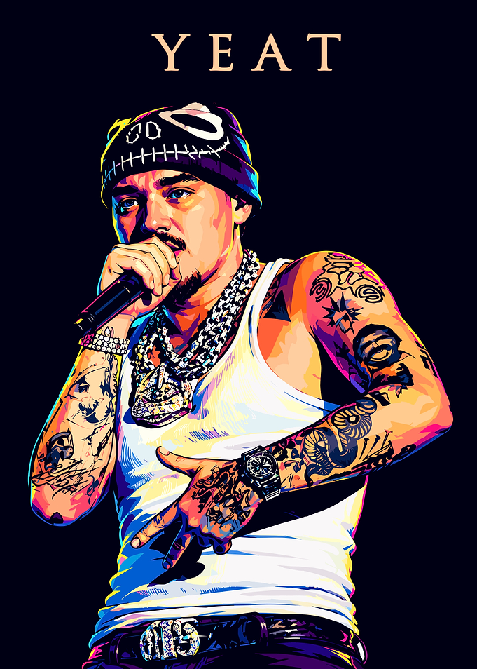 Yeat Rapper Pop Art Portrait