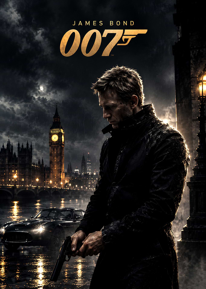 James Bond 007 London Poster
