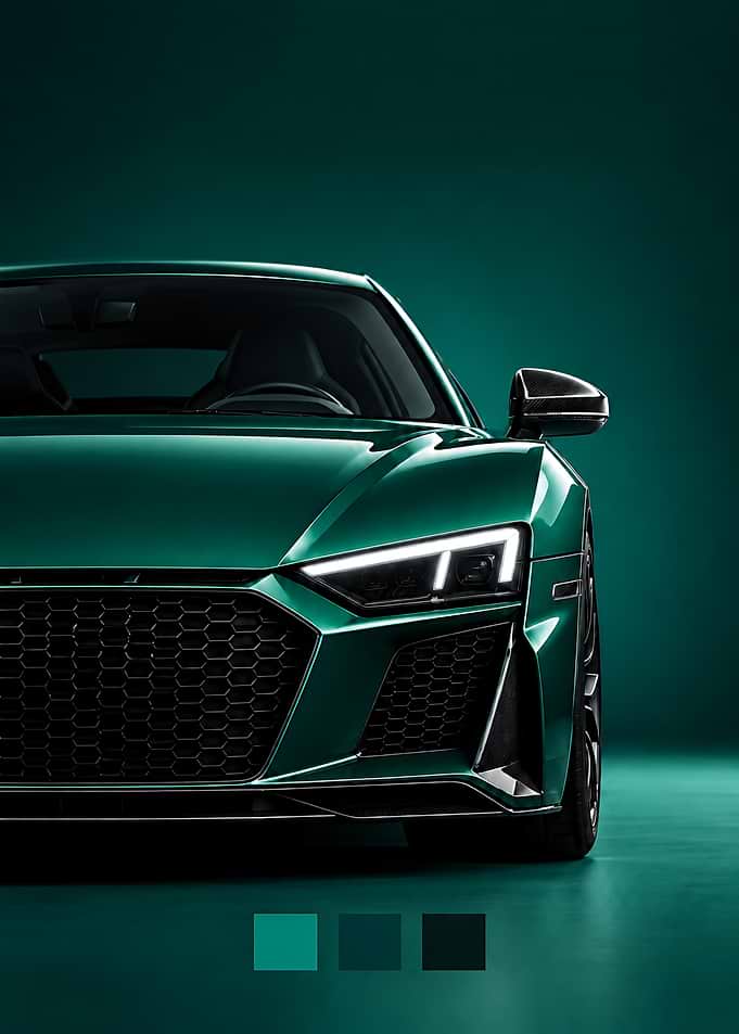 Emerald Green Audi R8 Sports Car