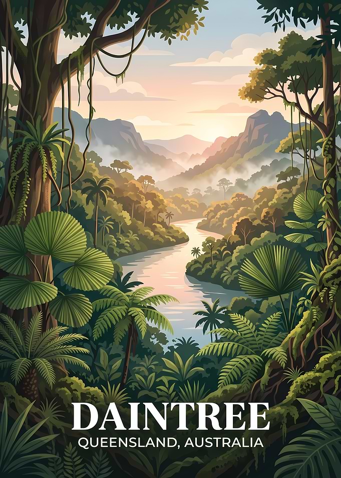 Daintree Rainforest Travel Poster