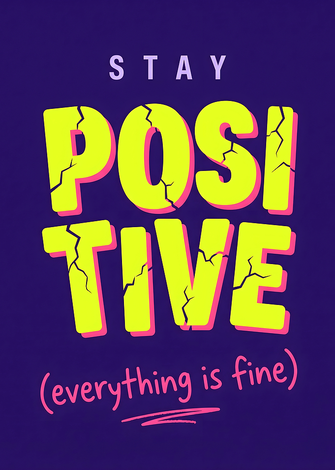 Stay Positive Everything Is Fine Poster