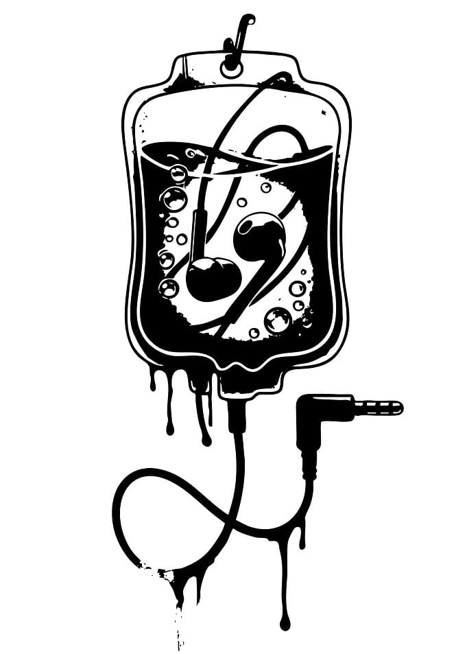 Music IV Drip Illustration
