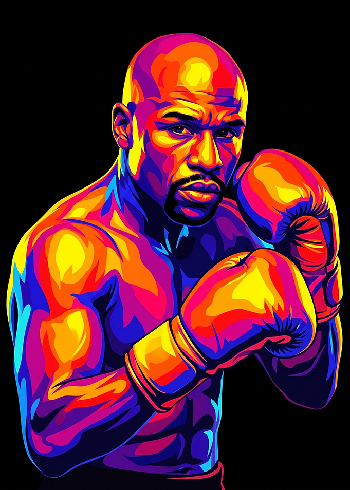 Floyd Mayweather Pop Art Portrait