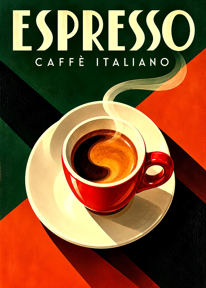 Vintage Style Espresso Coffee Poster
