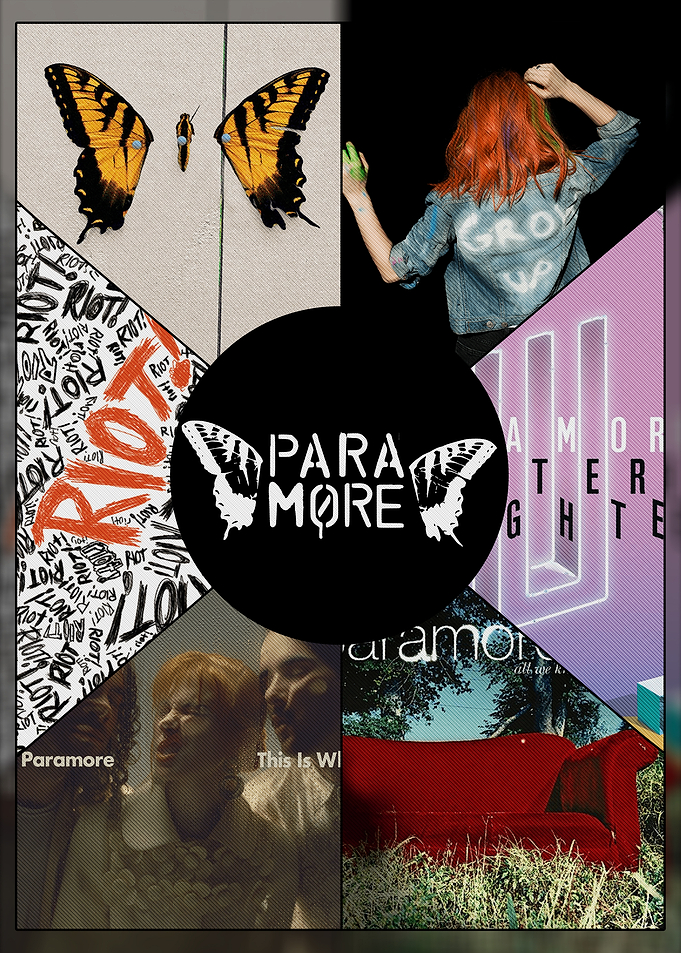 Paramore Band Collage Poster