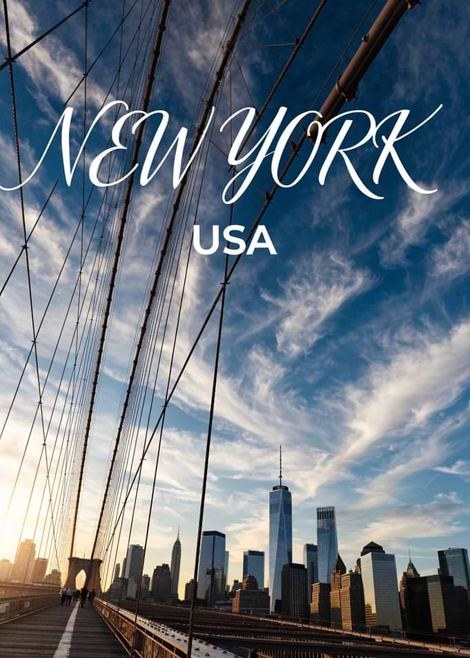 New York City Skyline Travel Poster