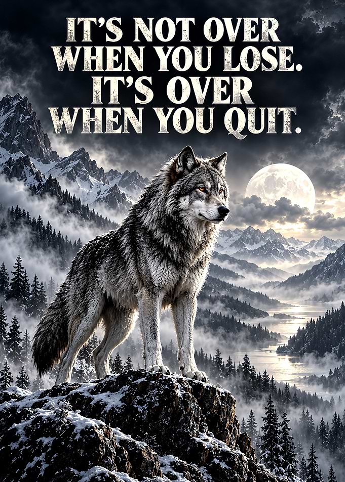 Wolf Motivational Quote Poster