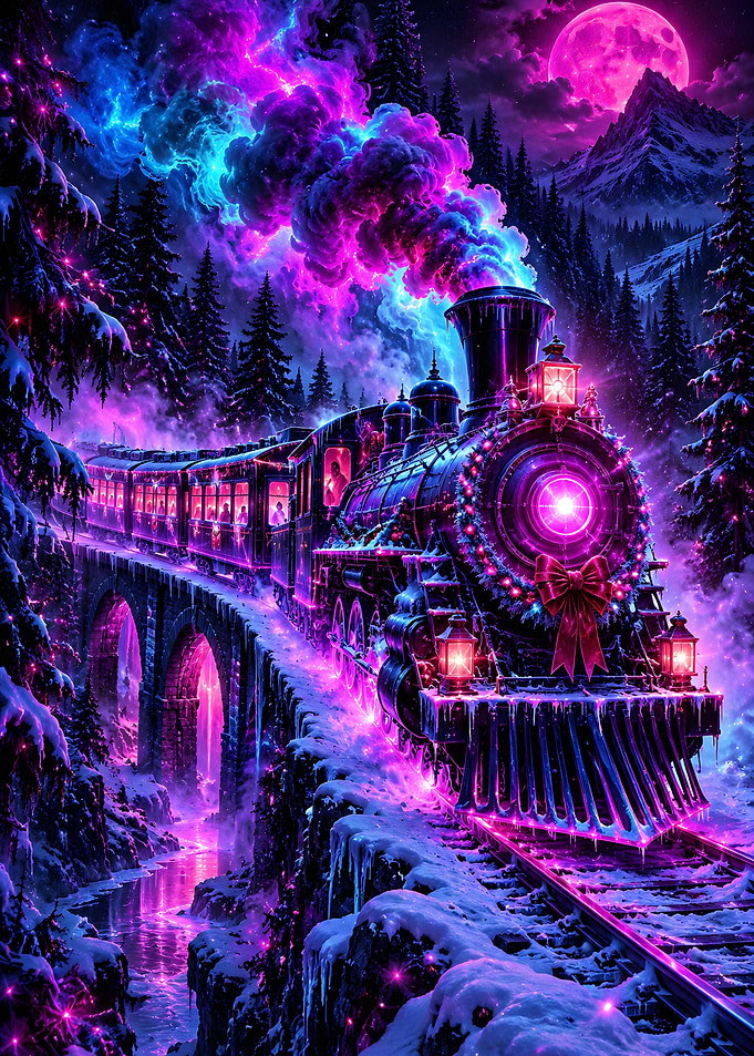 Ghost Train Snowy Mountain Viaduct