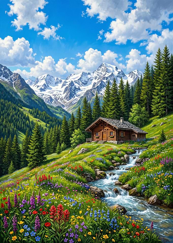 Alpine Meadow Cabin and Stream