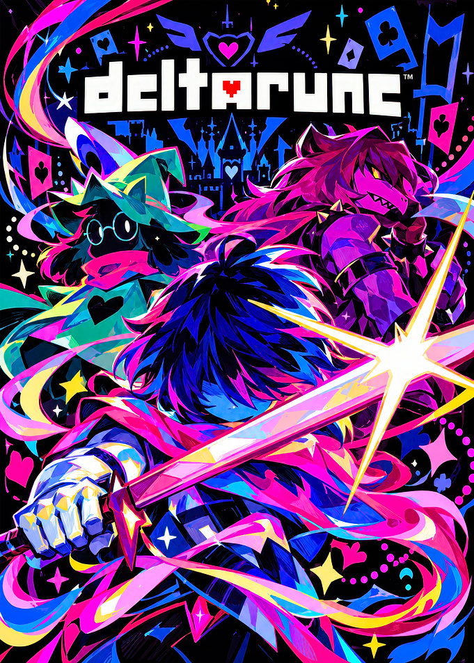 Deltarune Vibrant Character Illustration