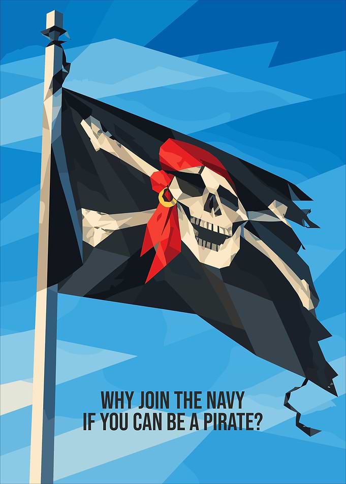 Why Join The Navy Pirate Poster