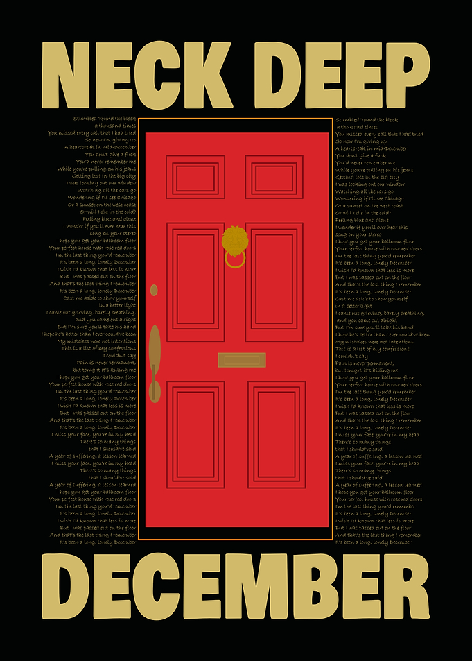 Neck Deep December Lyrics Poster