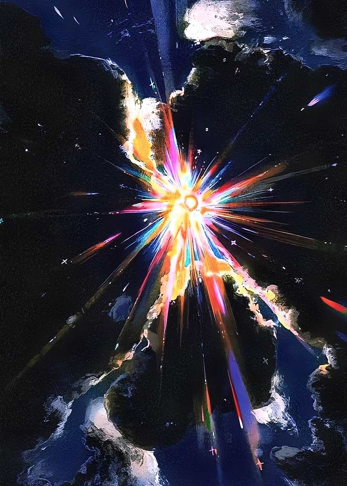 Vibrant Cosmic Supernova Explosion