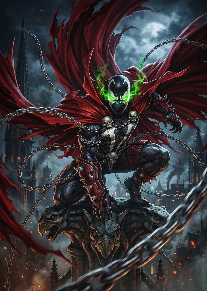 Hell Hero Cape Dark Fantasy Art