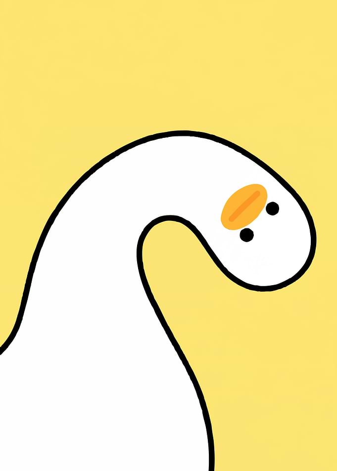 Minimalist Cute Goose Illustration