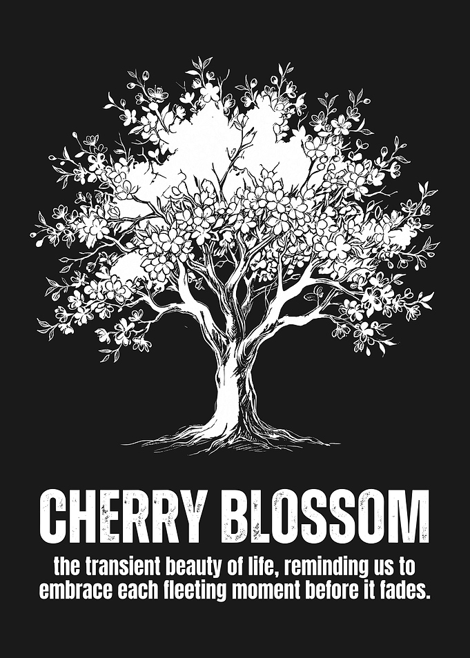 Cherry Blossom Inspirational Tree Illustration