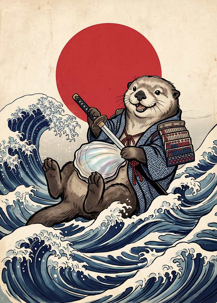 Samurai Otter with Pearl