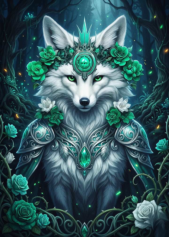 Fox Queen Fantasy Art Poster