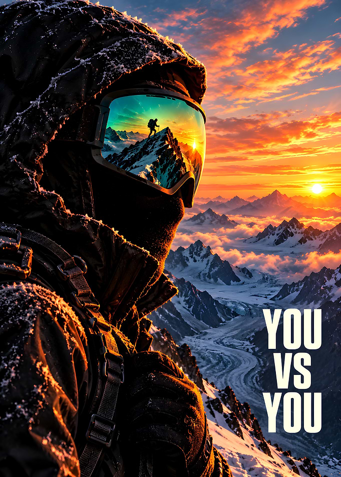 You vs You Mountaineering Poster
