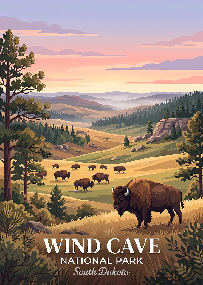 Wind Cave National Park Poster