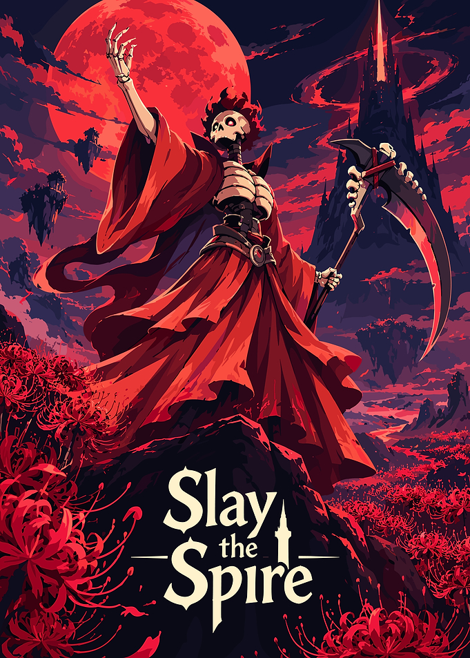 Slay the Spire Skeleton Reaper Poster