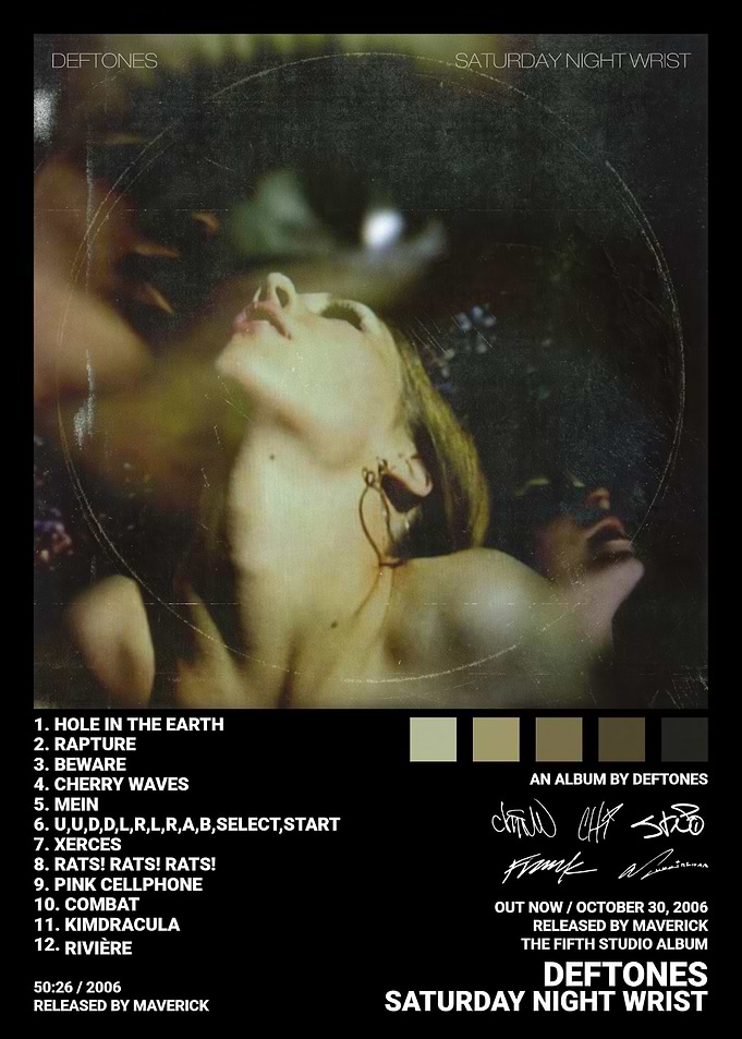 Deftones Saturday Night Wrist Album Poster