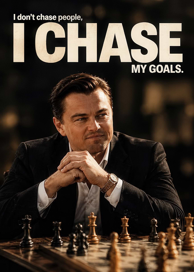 Leonardo DiCaprio Inspirational Chess Poster