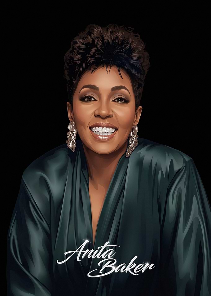 Anita Baker Portrait Illustration