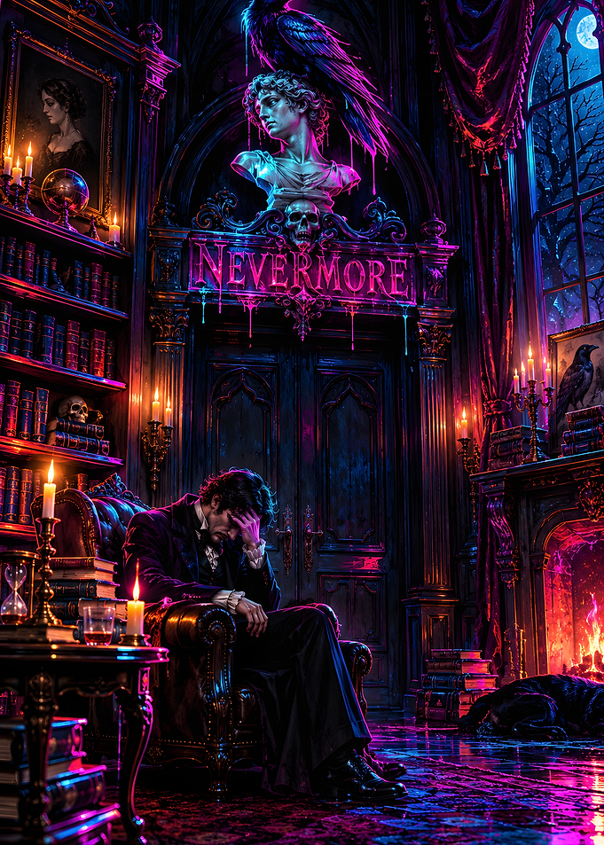 Raven Nevermore Gothic Study