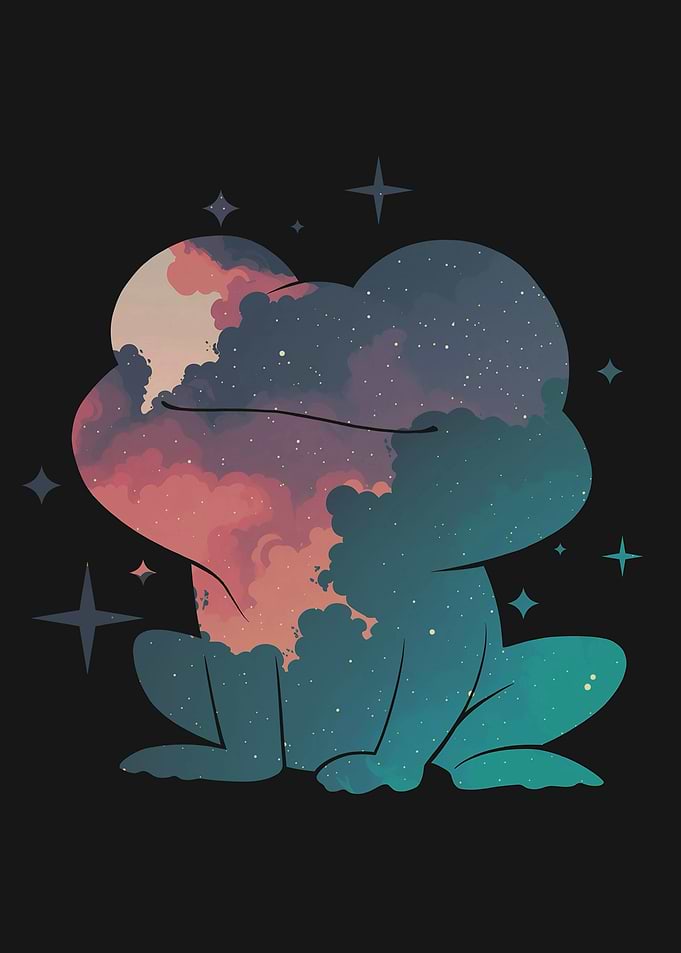 Tree Frog Galaxy Stars Landscape