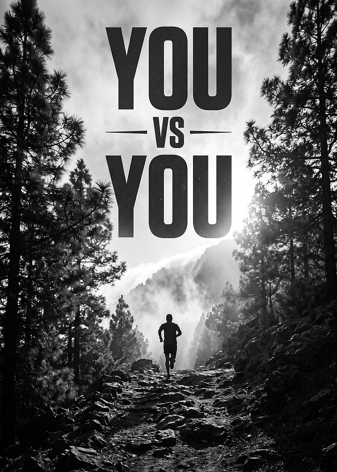 You vs You Inspirational Running Poster