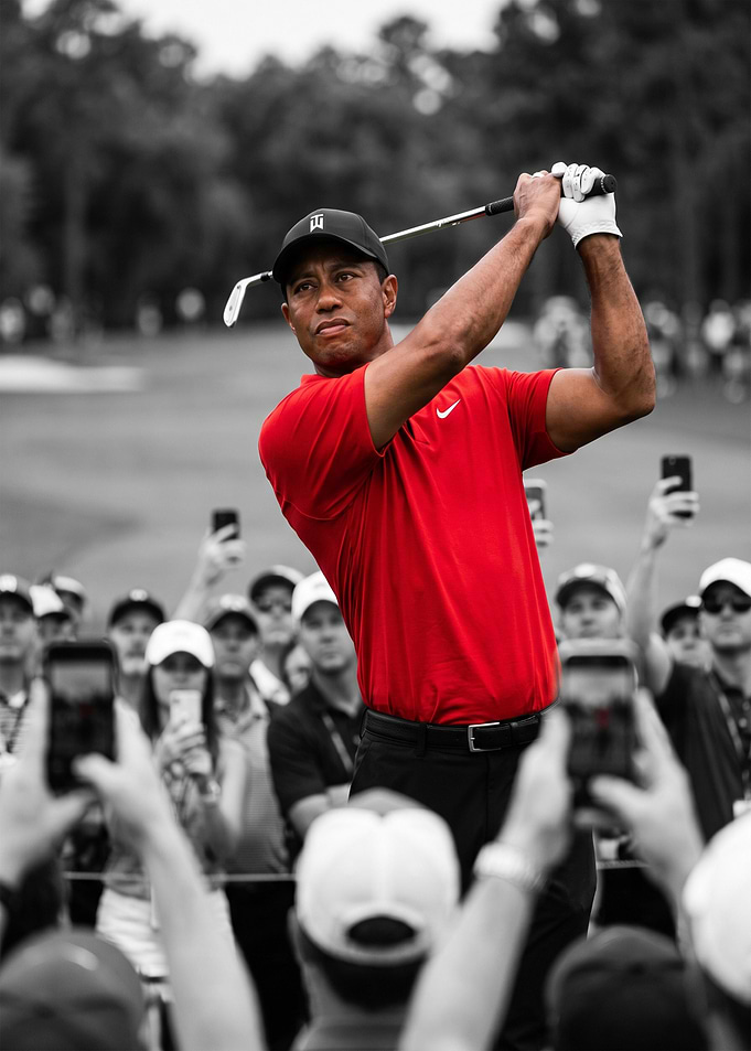 Tiger Woods Golf Swing Action Shot