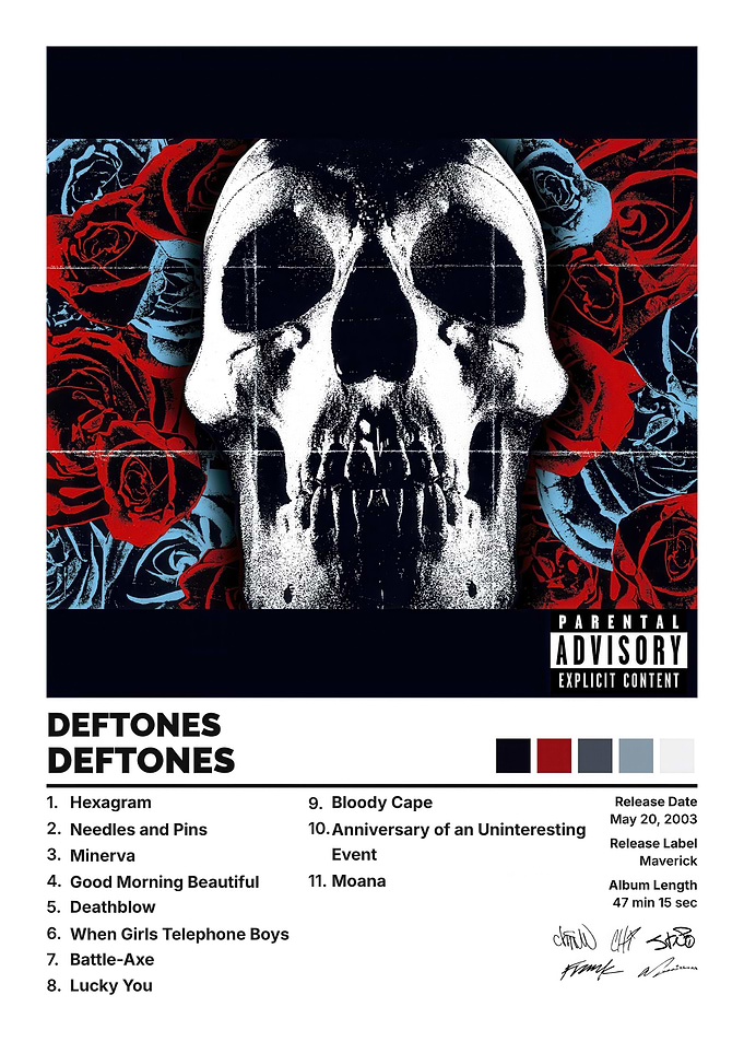 Deftones Self-Titled Album Poster